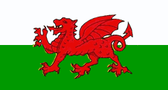 La bandiera del Galles. Il dragone rosso era il simbolo del principe Cadwallader di Gwynned