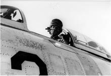 Un pilota della 51 Aerobrigata a bordo di un F 84 G durante il rischieramento effettuato ad Aviano nel 1952