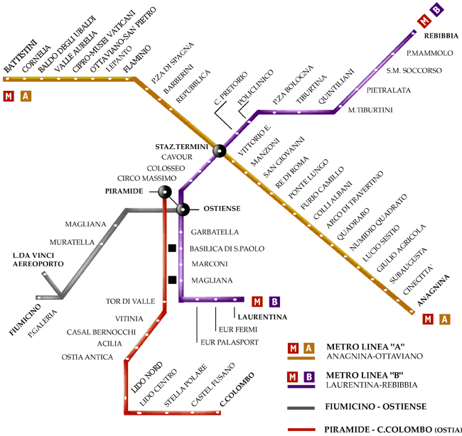 Mappa della metropolitana
