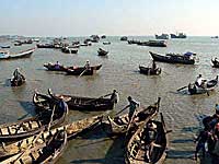 Barche di pescatori a Sittwe