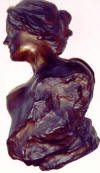 Mezzobusto Donna in Bronzo - 1900 - F. Napoli - Fonderia Chiurazzi - cm 26 x 19