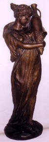 Bronzo - Donna con Anfora di L. Melchiorre - h cm 75 x 24