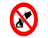 cartello: vietato usare acqua per spegnere incendi
