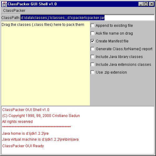 ClassPacker Shell screenshot