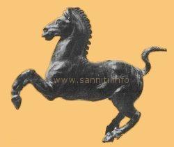 Cavallo rampante in bronzo - IV Secolo a.C.