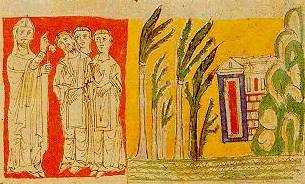 Tommaso di Morienna manda i tre principi a fondare un nuovo monastero alle sorgenti del Volturno.
