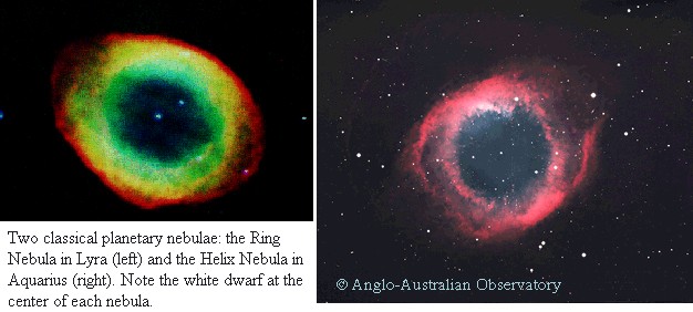 Ring Nebula and Helix Nebula