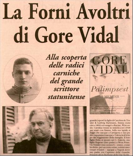 la Forni Avoltri di Gore Vidal