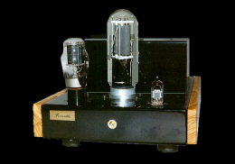 vacuum tube audio amplifier '211 Elite' by Feliciano Ferretti with vacuum tube 211 and 845
