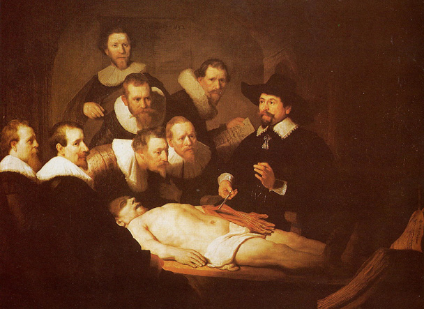 La lezione di anatomia del dottor Tulp di Rembrandt, 1632