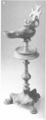 bronze Byzantine oil lamp