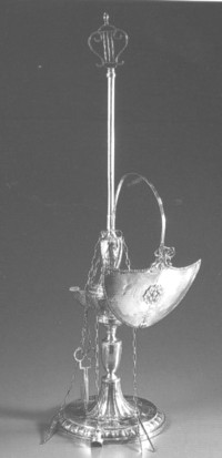silver oil lamp - silversmith Vincenzo Parenti