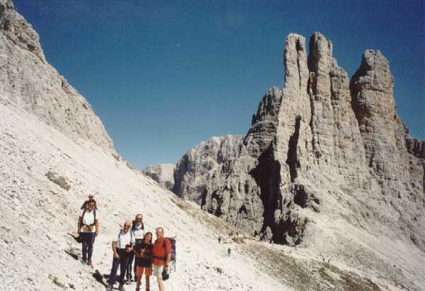 Le Torri del Vajolet dal sentiero che porta al rifugio Santner - (7 agosto 1998)