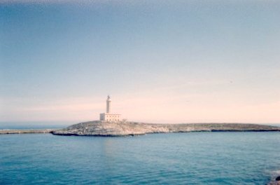 Rock-islet of Santa Eufemia with the Lighthouse