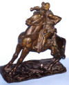 Bronzo Trombettiere Garibaldino - 1900 - Firmato D. Mastroianni - h cm 35 x 30