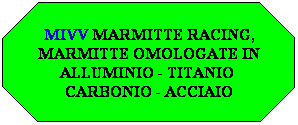 Ottagono: MIVV MARMITTE RACING, MARMITTE OMOLOGATE IN ALLUMINIO - TITANIO  CARBONIO - ACCIAIO
