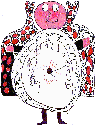 il tempo visto da un bambino: un orologio con forme umane