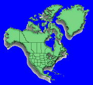 Image map of North American Continent