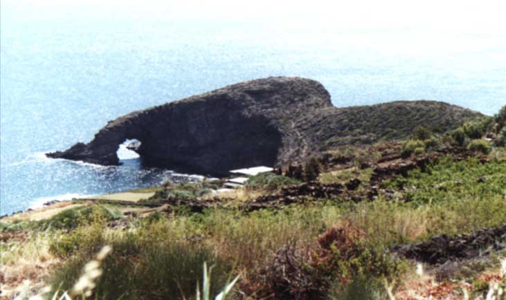 The enormous cliff looking like a huge elephant lying down with the trunk in the sea.