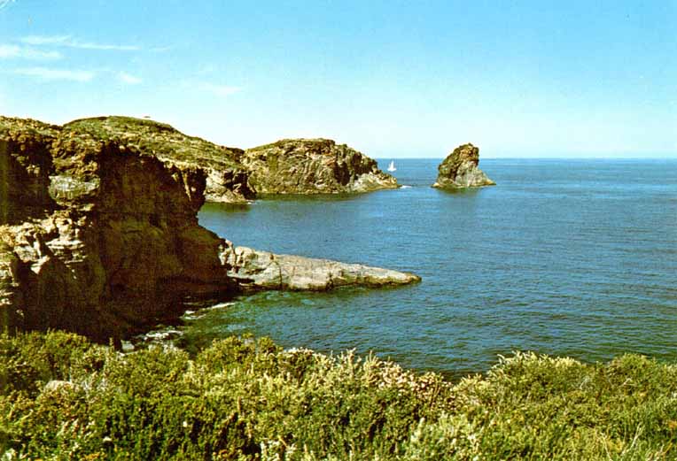 Panoramic photo of the sea stak.
