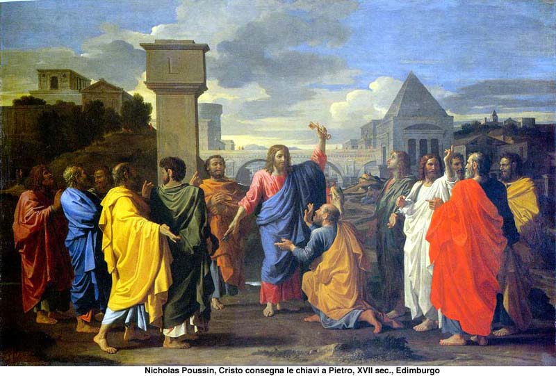 Nicholas Poussin - Cristo consegna le chiavi a Pietro XVII sec