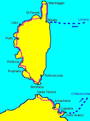 Cartina Corsica