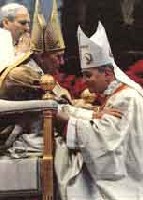 Roma, 6 gennaio 1991: il Santo Padre, Giovanni Paolo II, riceve l'omaggio di S.E. mgr. Andrea Gemma, subito dopo la avvenuta consacrazione episcopale del presule isernino-venafrano.