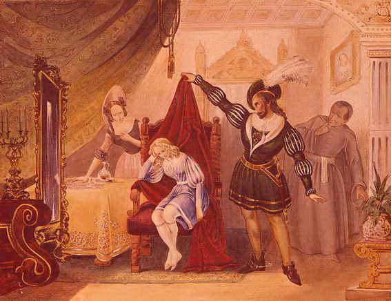 Le nozze di Figaro, il conte di Almaviva e Cherubino - Monaco, Theatermuseum