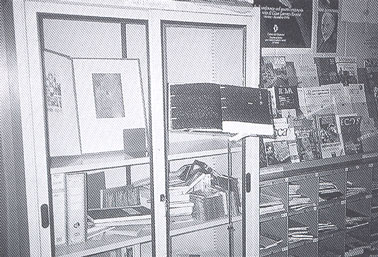 "Biblio.major" e "Polisgramma" 7 del 2001. Vista della sezione Libro d'Artista nella Biblioteca "Rossi-Molinaro" dell'Istituto.