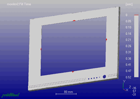 injection mold analysis of a monitor