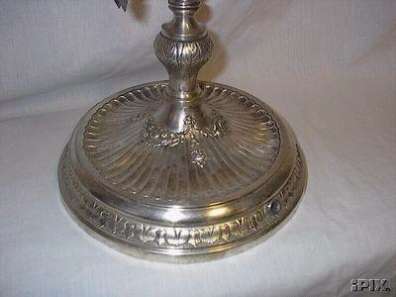 Italian antique silver oil lamp