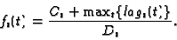 \begin{displaymath}f_i(t) = \frac{C_i + \max_t\{lag_i(t)\}}{D_i}.\end{displaymath}