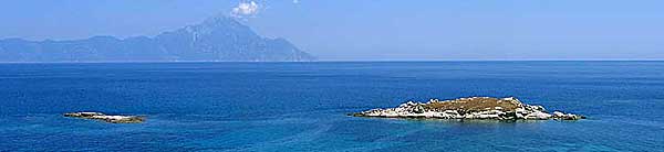 Monte Athos visto dalla penisola di Sithonia