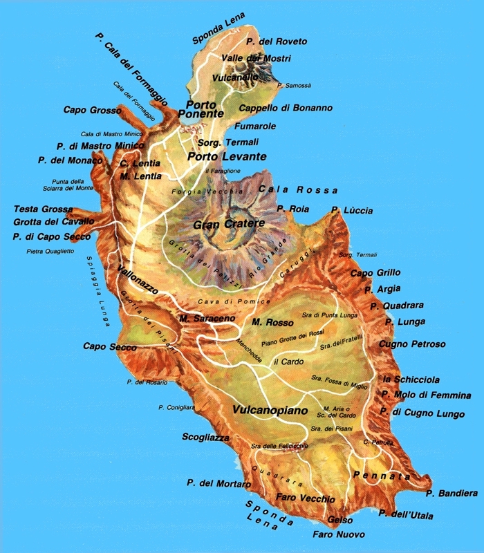 Cartina Isola Vulcano